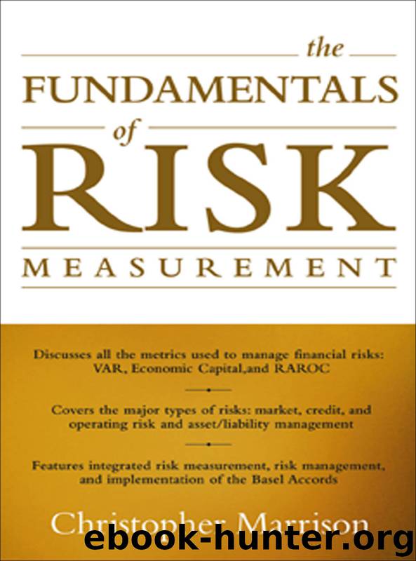 The Fundamentals of Risk Measurement by Christopher Marrison