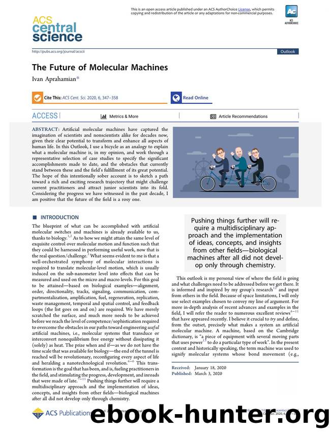 The Future of Molecular Machines by Ivan Aprahamian (ORCID: 0000-0003-2399-8208)