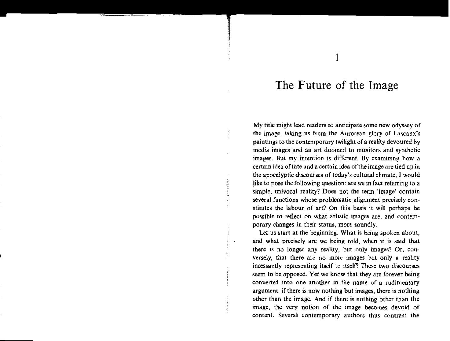 The Future of the Image by Jacques Ranciere