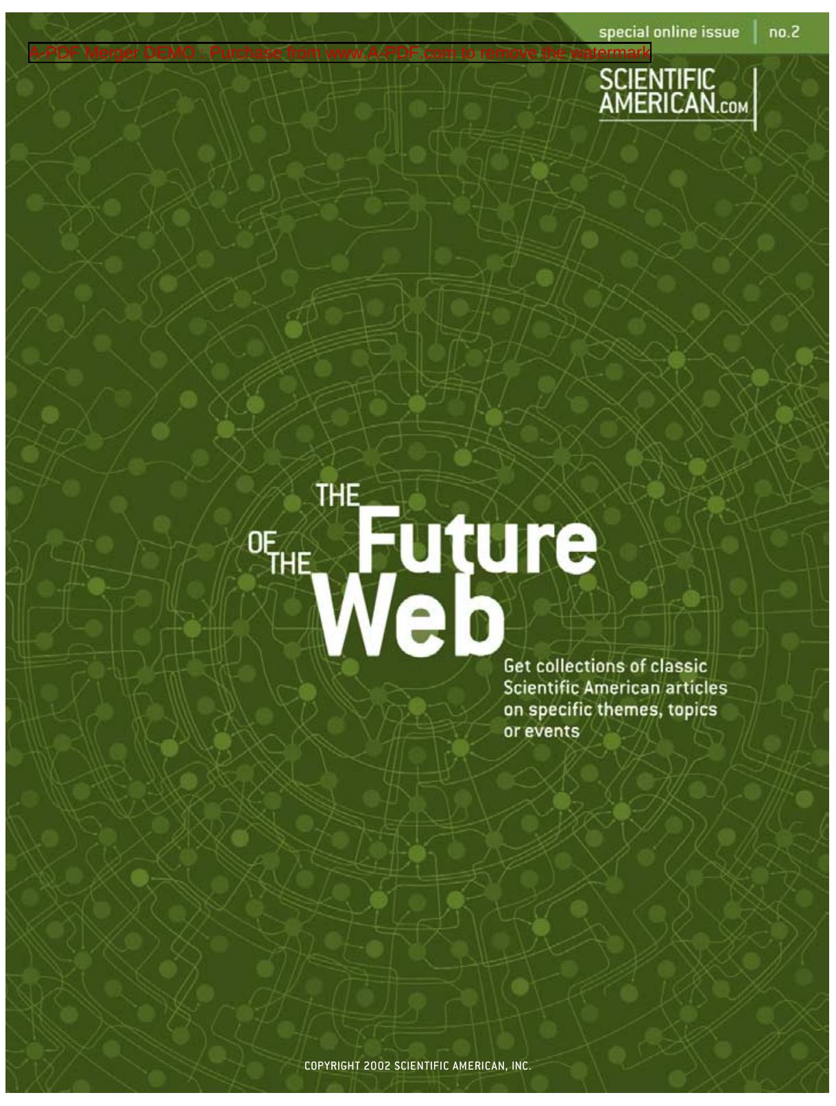 The Future of the Web (Scientific American Special Online Issue No. 2) by Scientific American inc