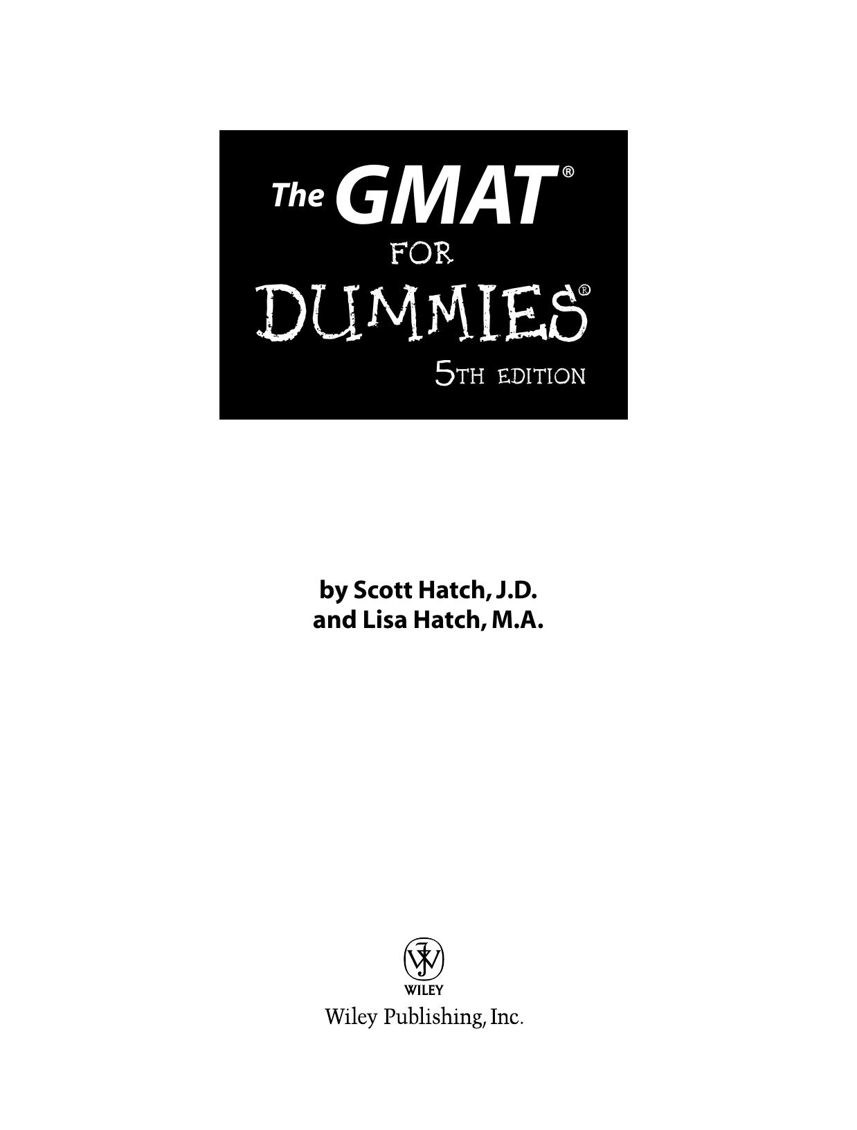 The GMAT for dummies by Unknown