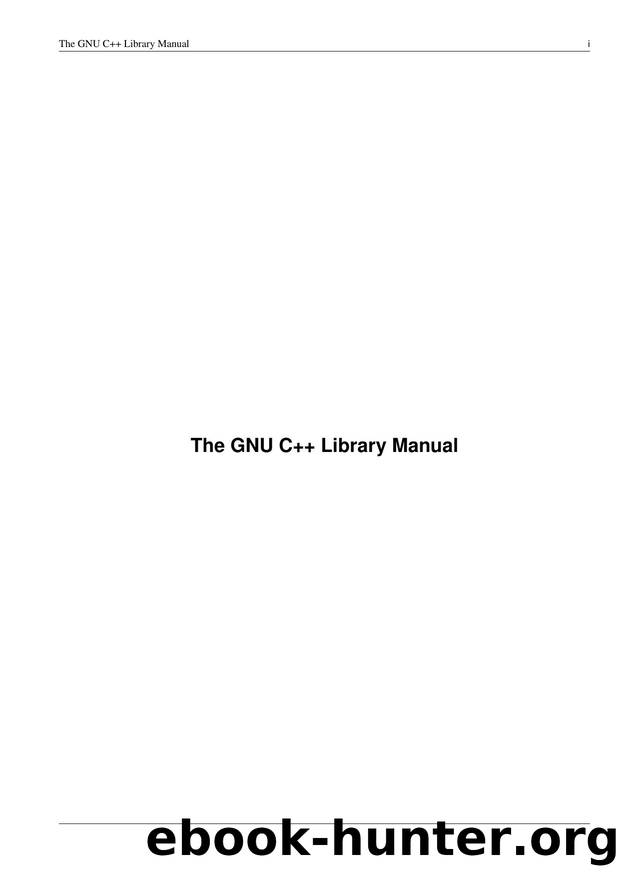 The GNU C++ Library Manual by unknow