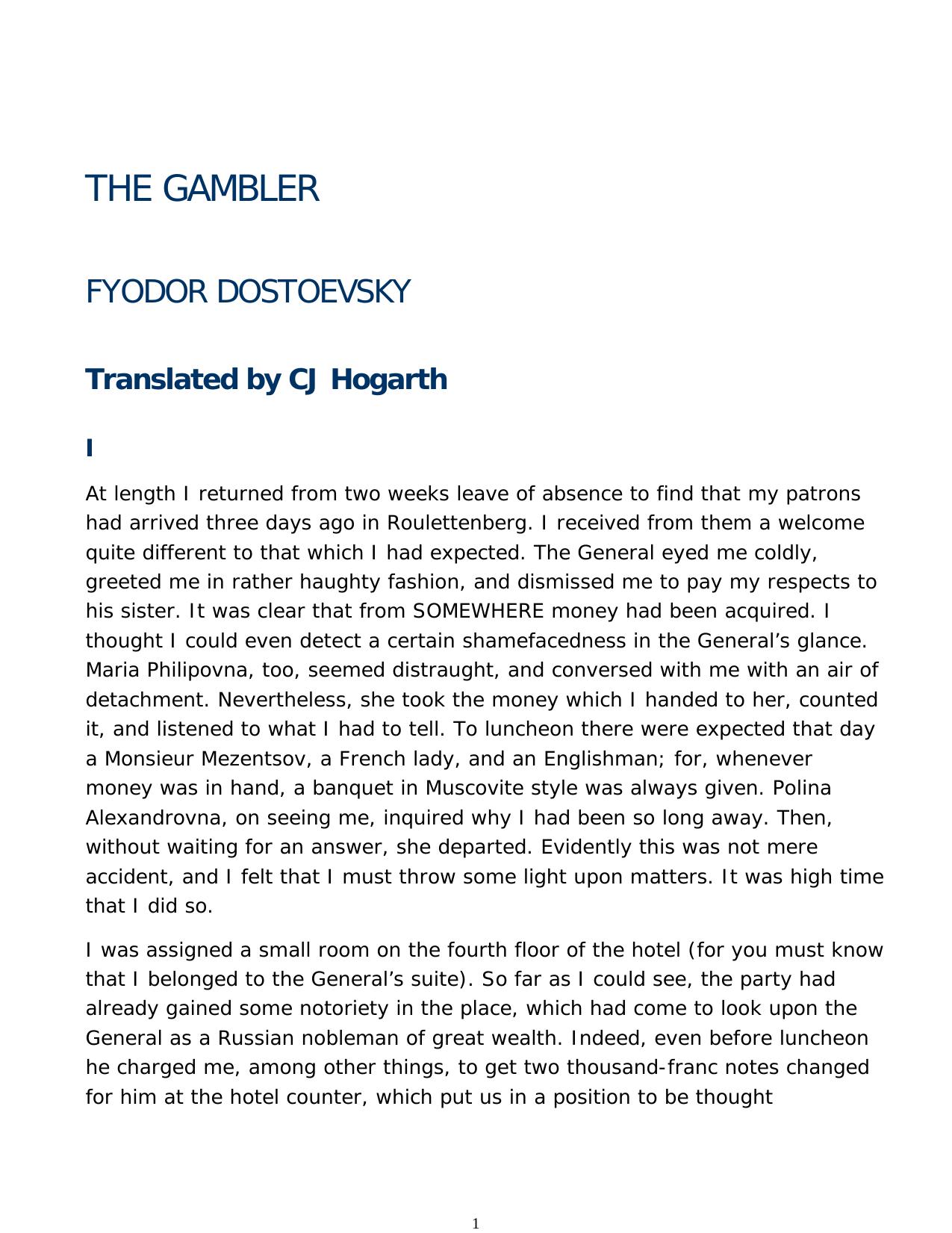 The Gambler by Gary