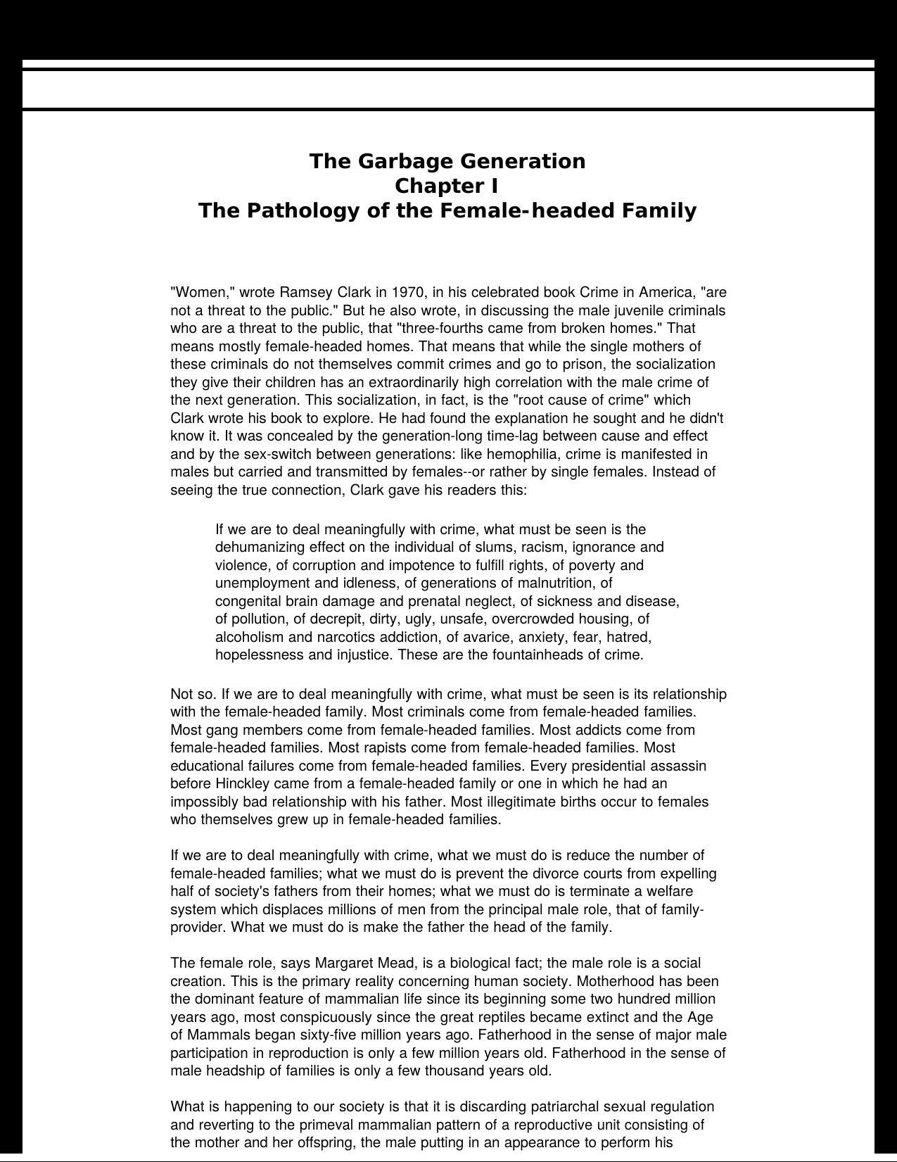 The Garbage Generation by By Daniel Amneus