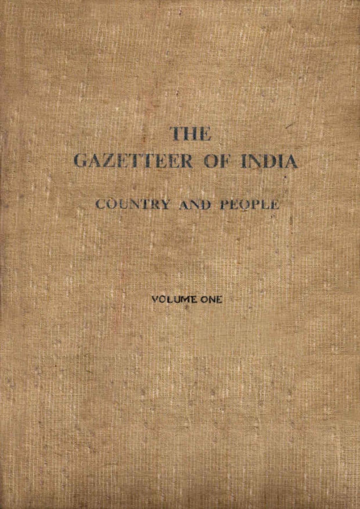 The Gazetteer of India Volume 1 by Publications Division