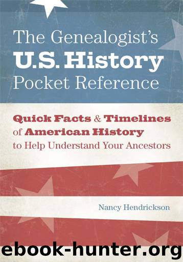 The Genealogist's U.S. History Pocket Reference: Quick Facts & Timelines of American History to Help Understand Your Ancestors by Hendrickson Nancy