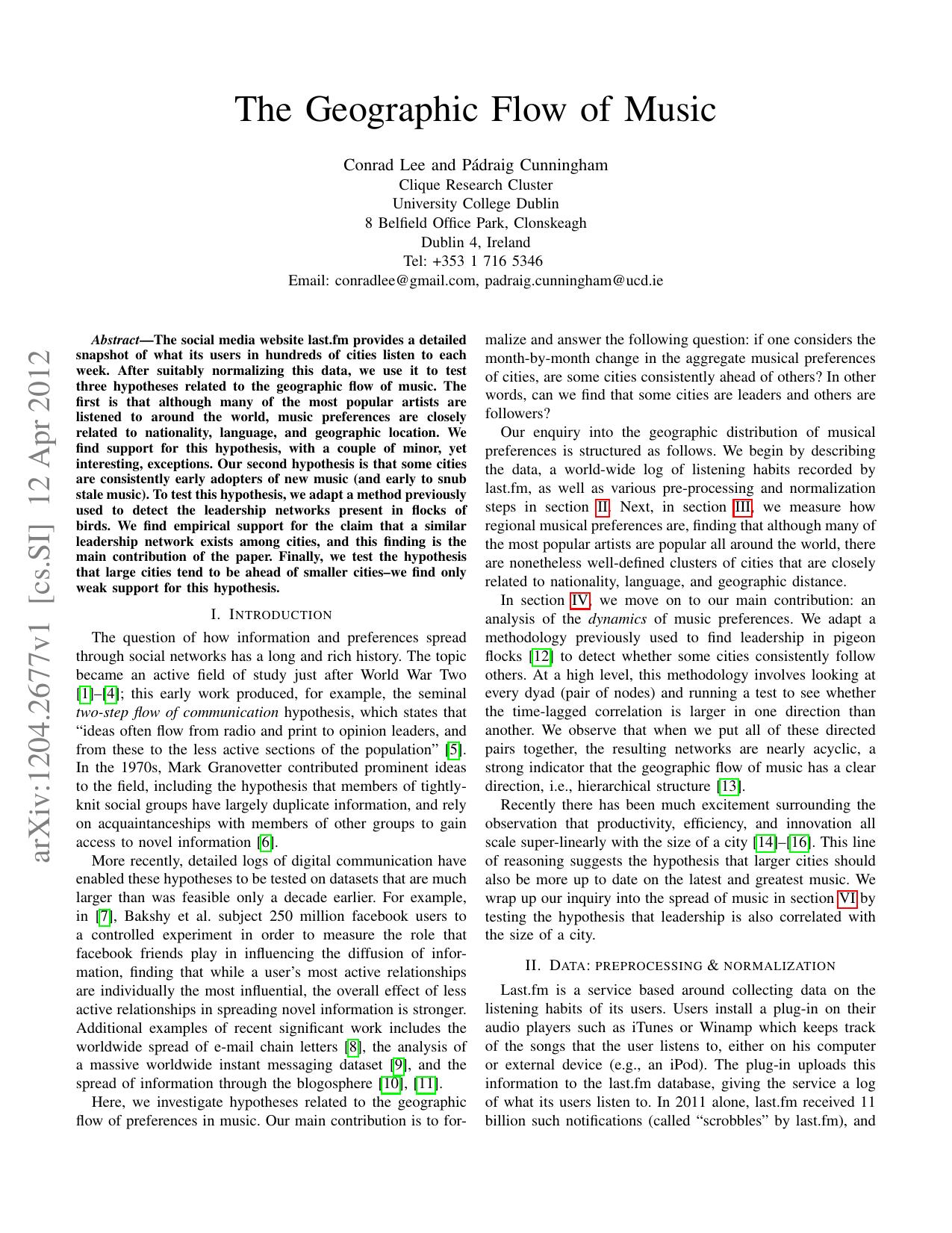 The Geographic Flow of Music arxiv12042677v1 by Unknown