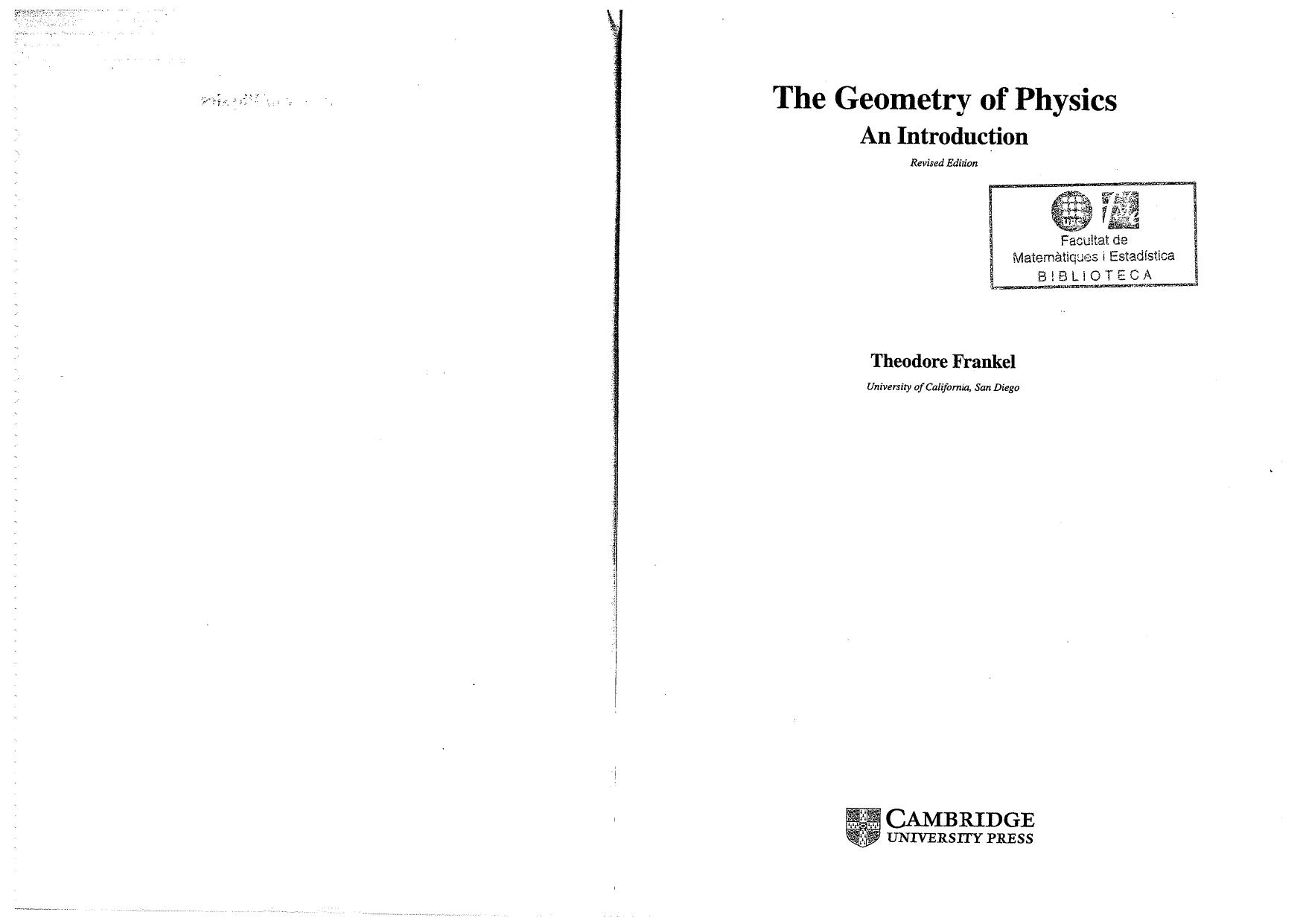 The Geometry of Physics by Frankel T