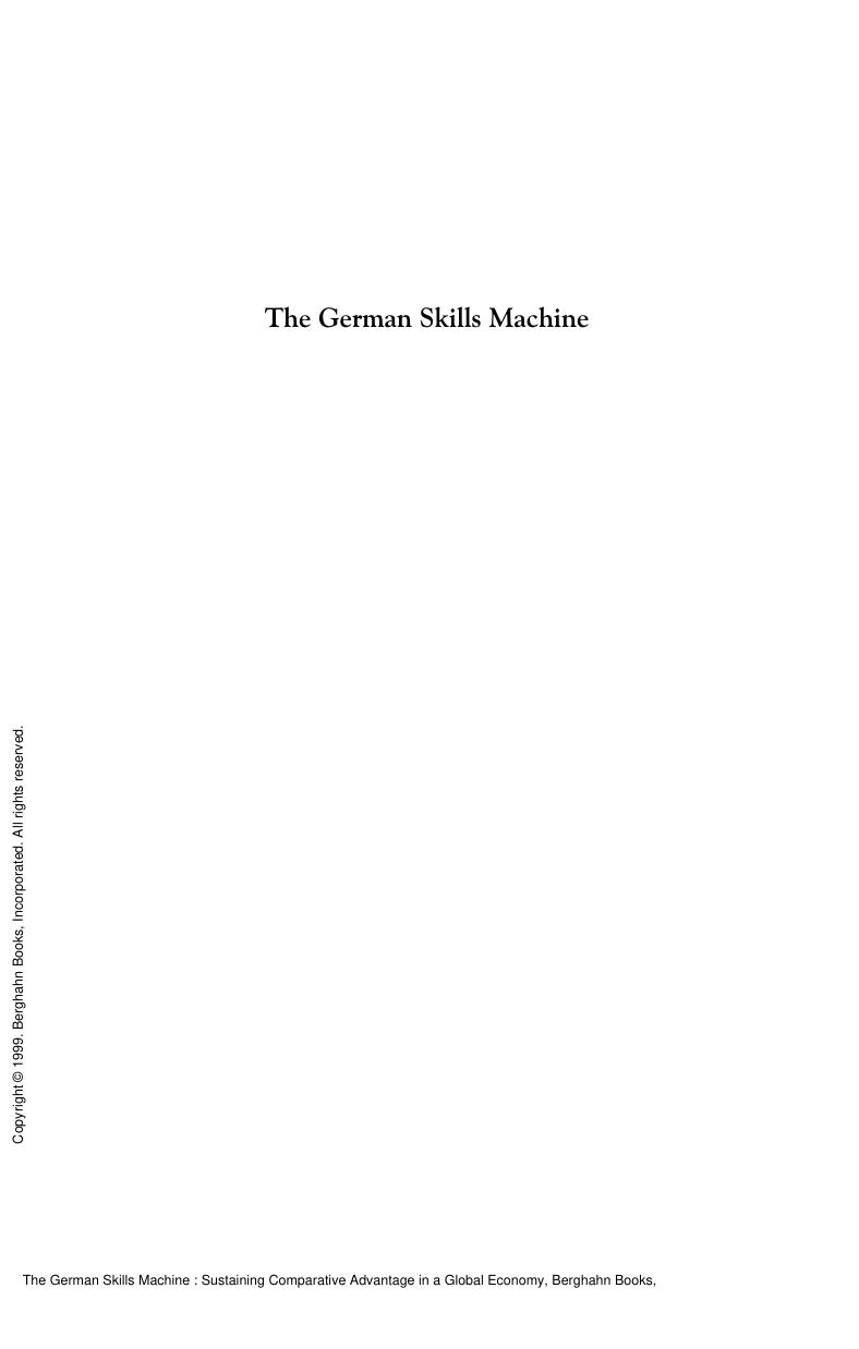 The German Skills Machine: Sustaining Comparative Advantage in a Global Economy by Pepper D. Culpepper; David Finegold
