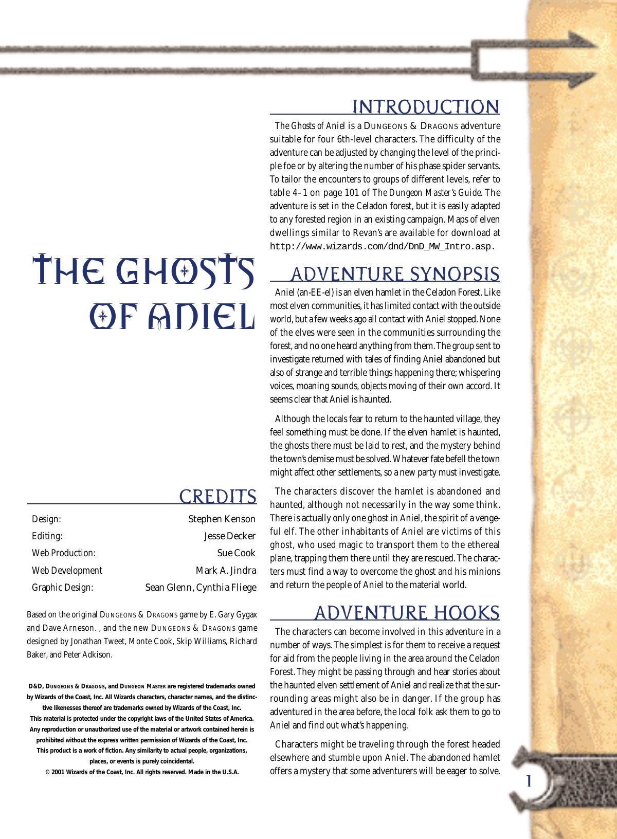 The Ghosts Of Aniel by Unknown