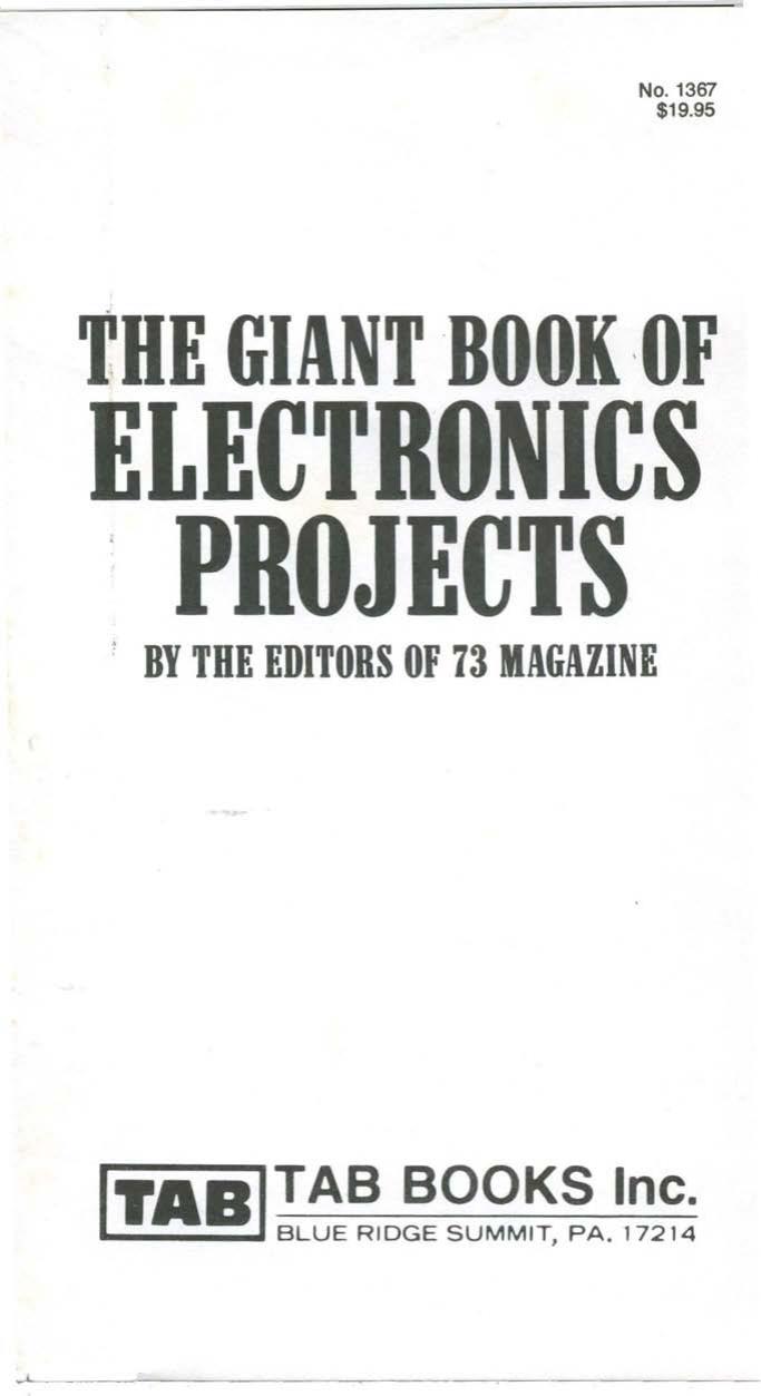 The Giant Book of Electronics Projects by Unknown