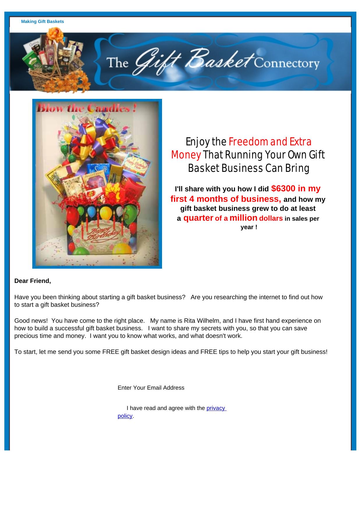 The Gift Basket Connectory Program, Forum And Marketplace. by Best of Kuszter's Collection