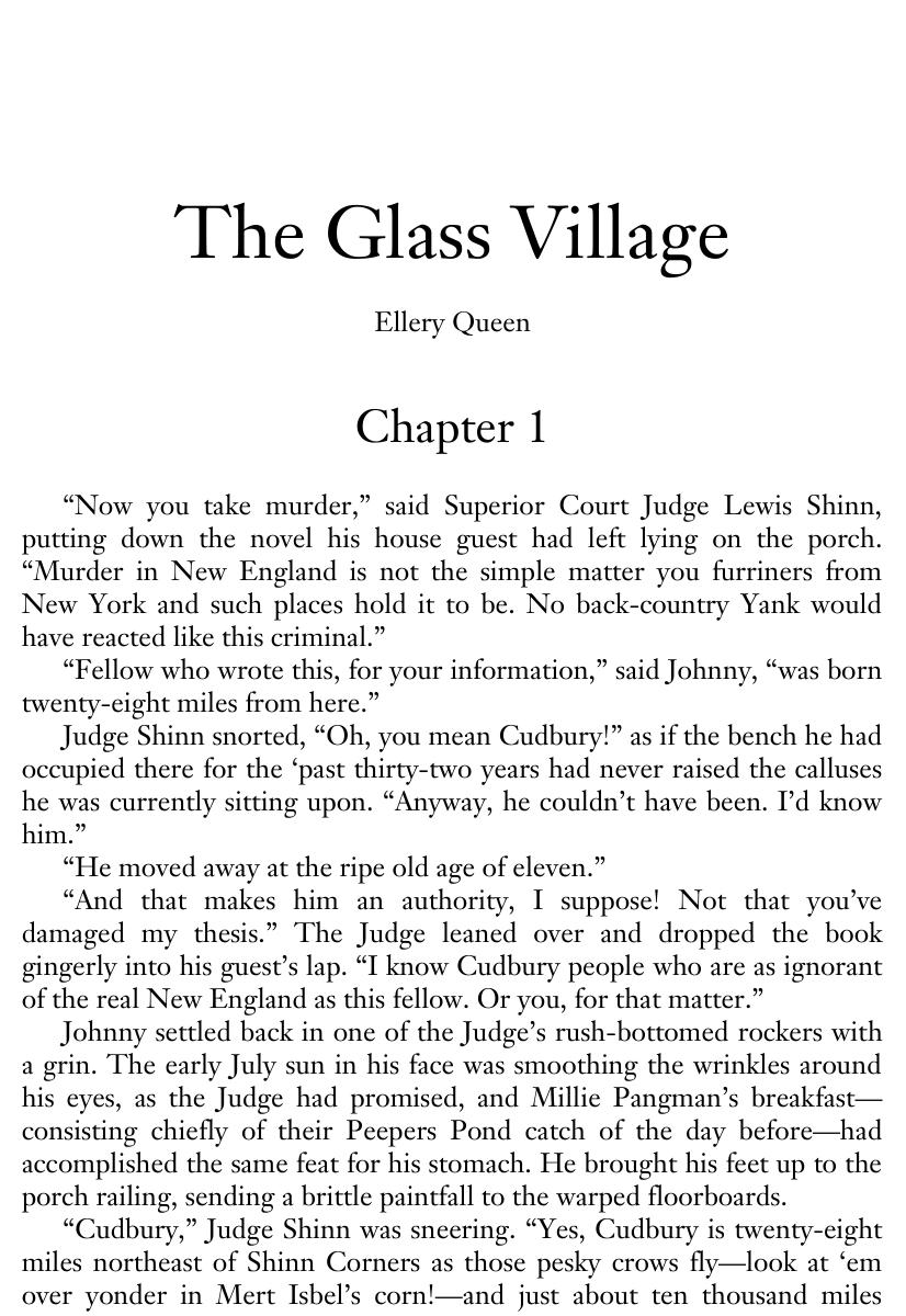 The Glass Village by Unknown