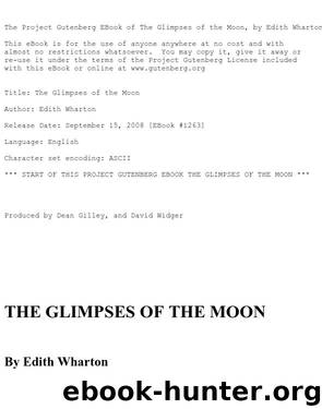 The Glimpses of the Moon by Edith Wharton