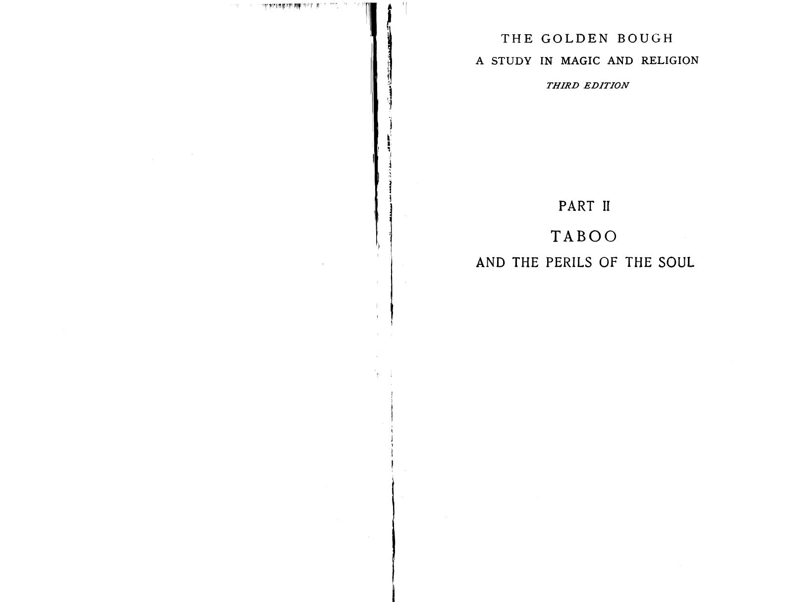 The Golden Bough - vol 03 by taboo & the perils of the soul