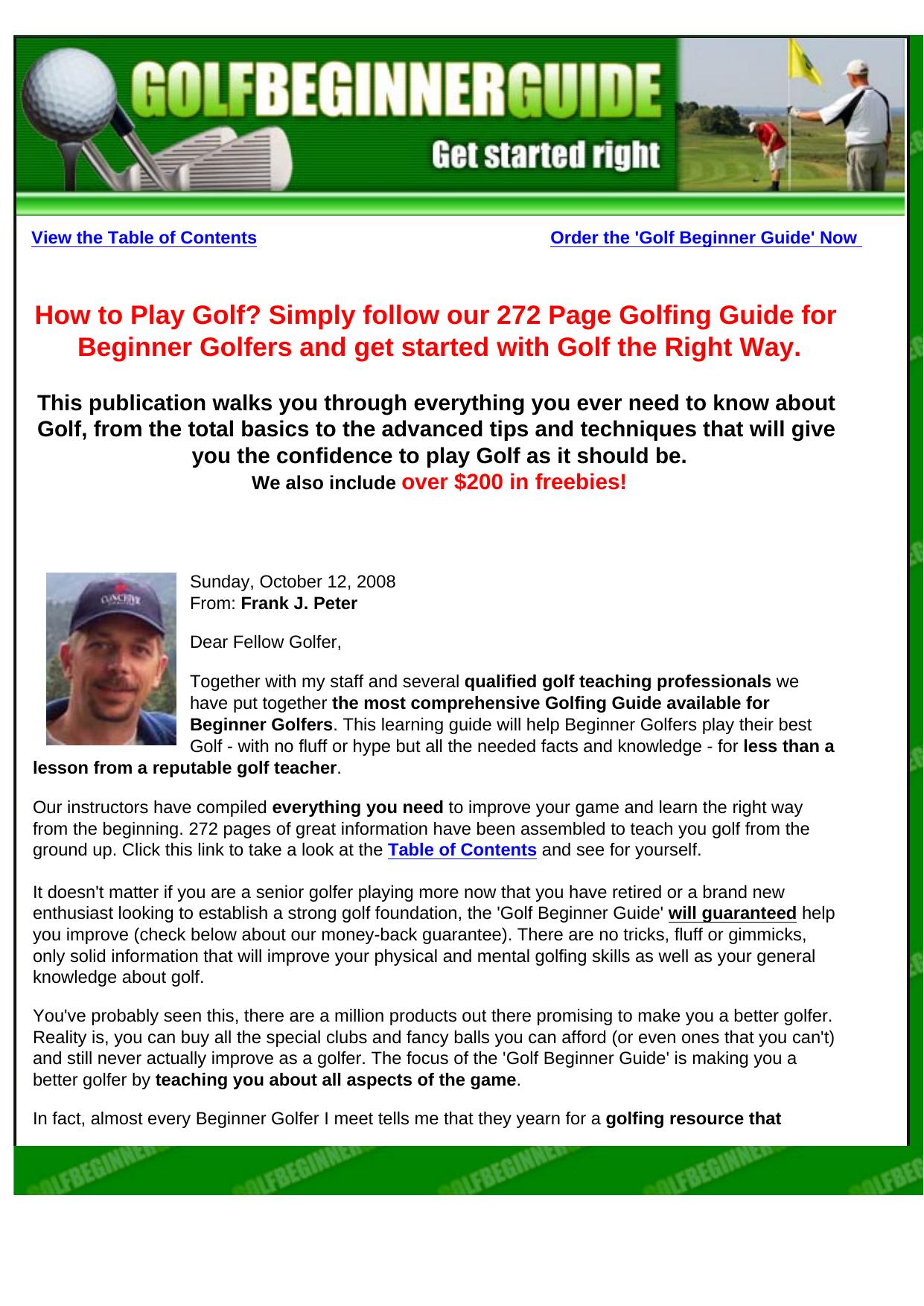 The Golf Beginner Guide. by Best of Kuszter's Collection