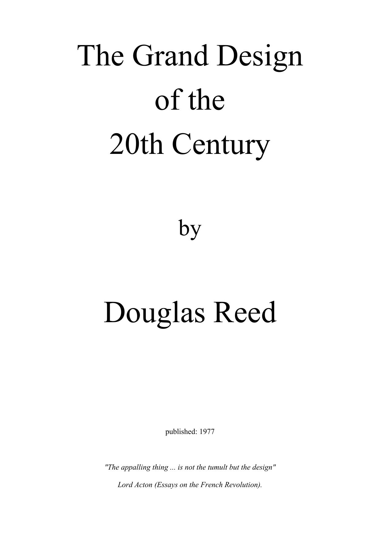 The Grand Design by Douglas Reed