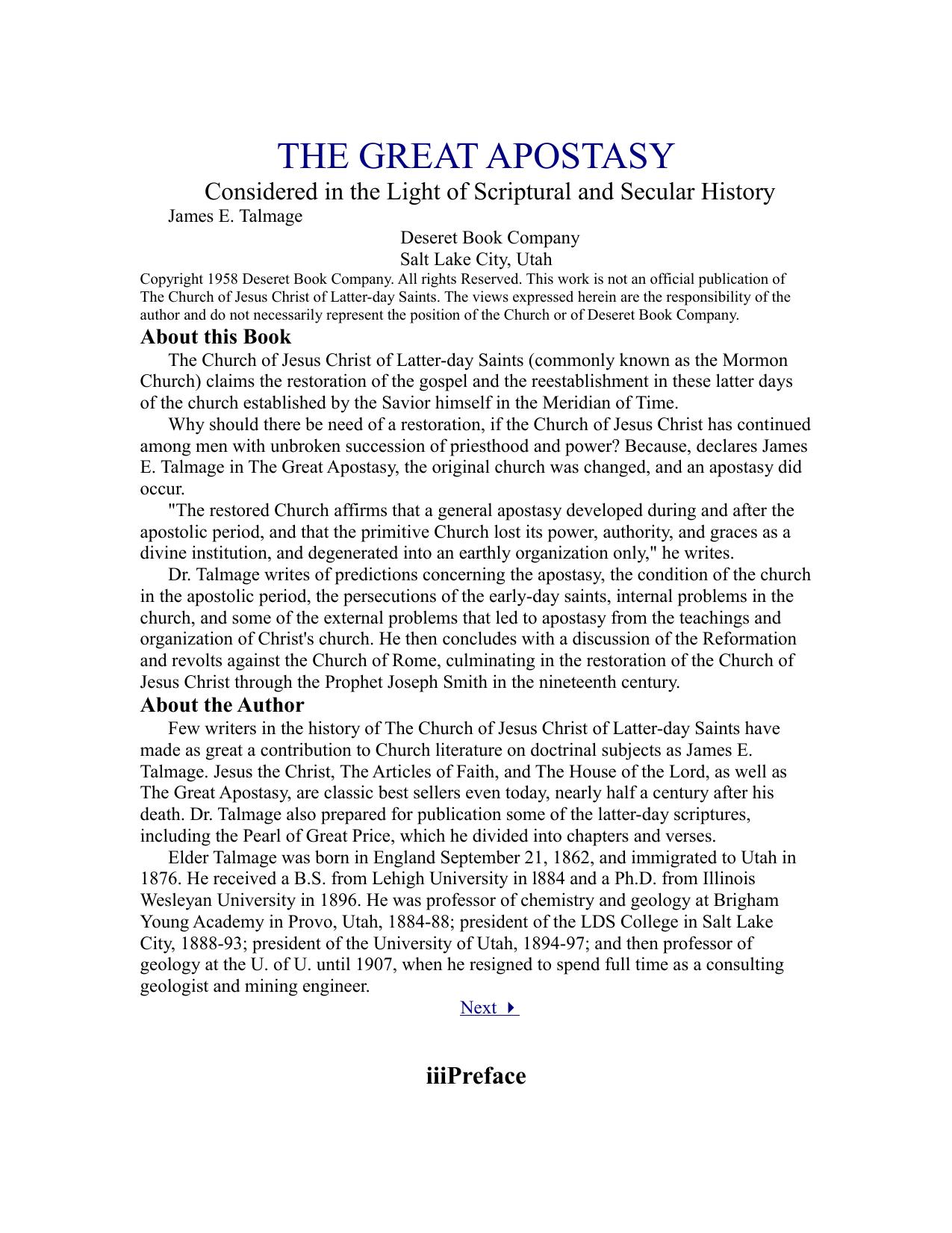 The Great Apostasy by HARMONJC-S