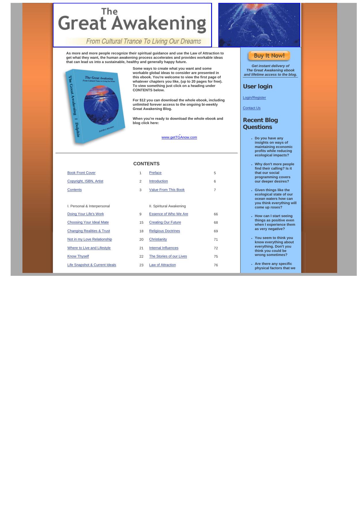 The Great Awakening- From Cultural Trance To Living Our Dreams. by Best of Kuszter's Collection