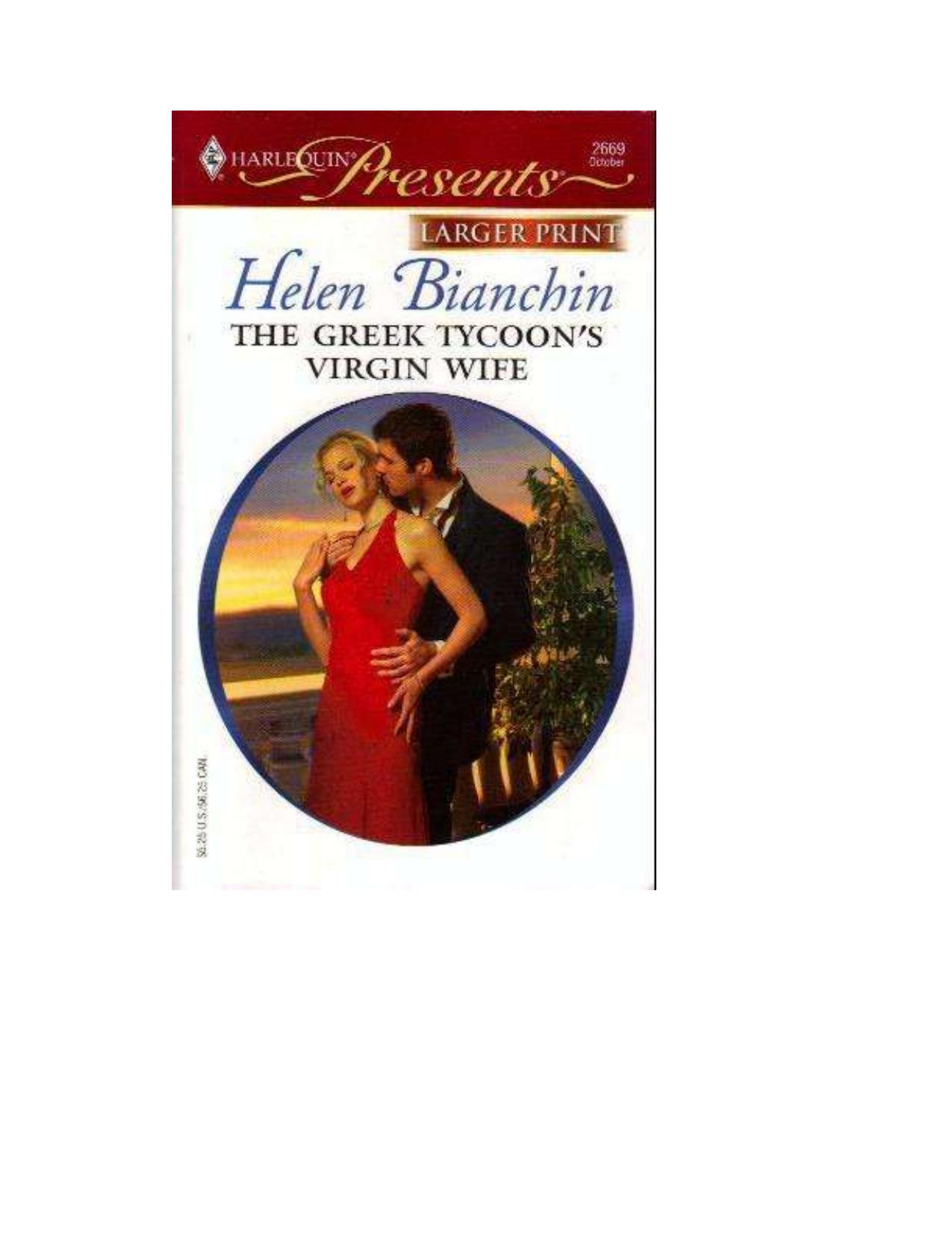 The Greek Tycoon's Virgin Wife by Helen Bianchin