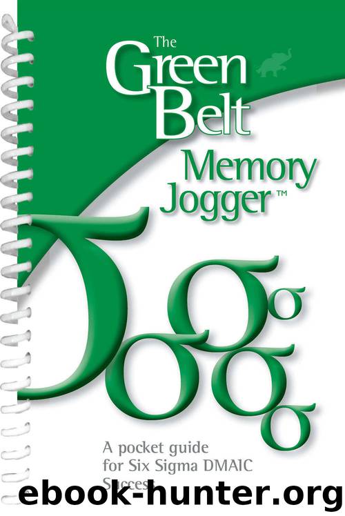 The Green Belt Memory Jogger: The Green Belt Memory Jogger: A Pocket Guide for Six SIGMA DMAIC Success by Sarah Carleton & Six Sigma Academy