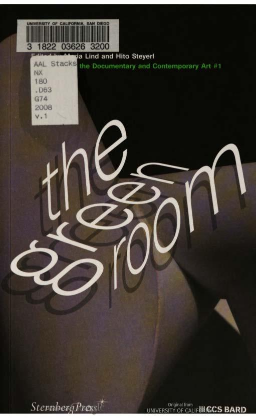 The Green Room #1: Reconsidering the Documentary and Contemporary Art by Maria Lind; Hito Steyerl