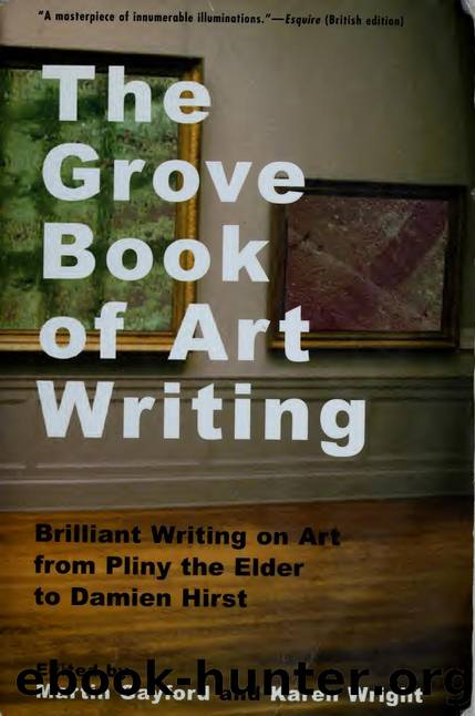 The Grove book of art writing by Gayford Martin