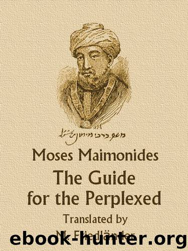 The Guide for the Perplexed by Maimonides Moses & Friedländer M