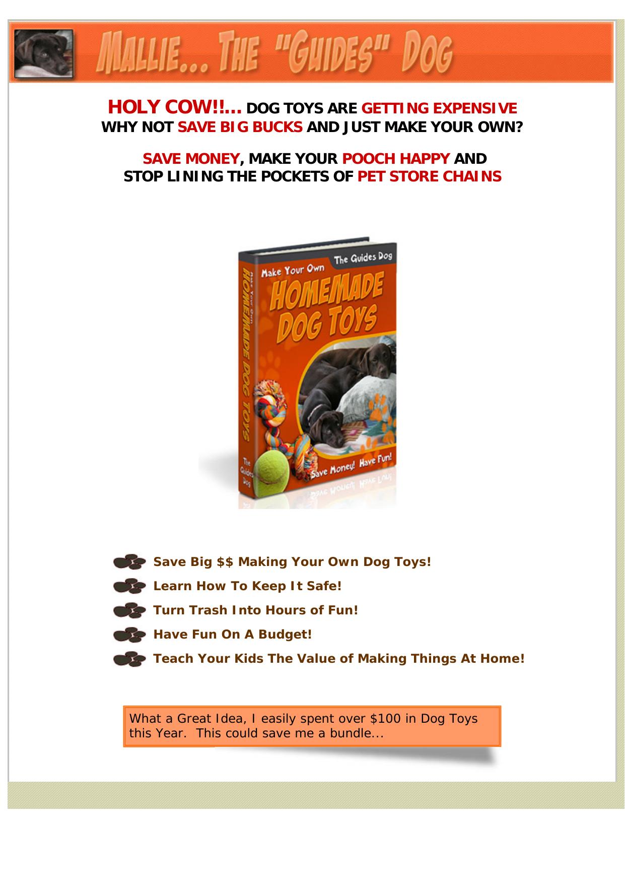 The Guides Dog - HomeMade Dog Toys. by Best of Kuszter's Collection