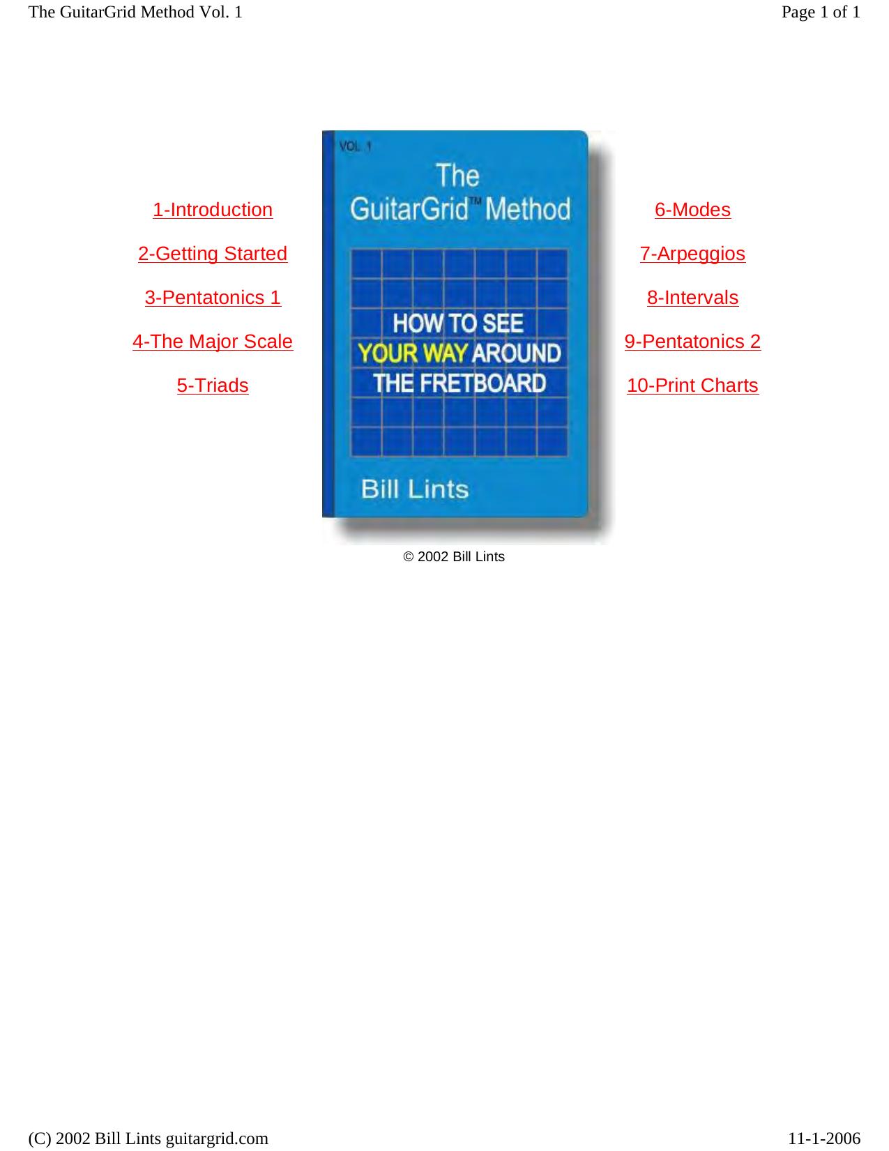 The Guitar Grid Method by Bill Lints