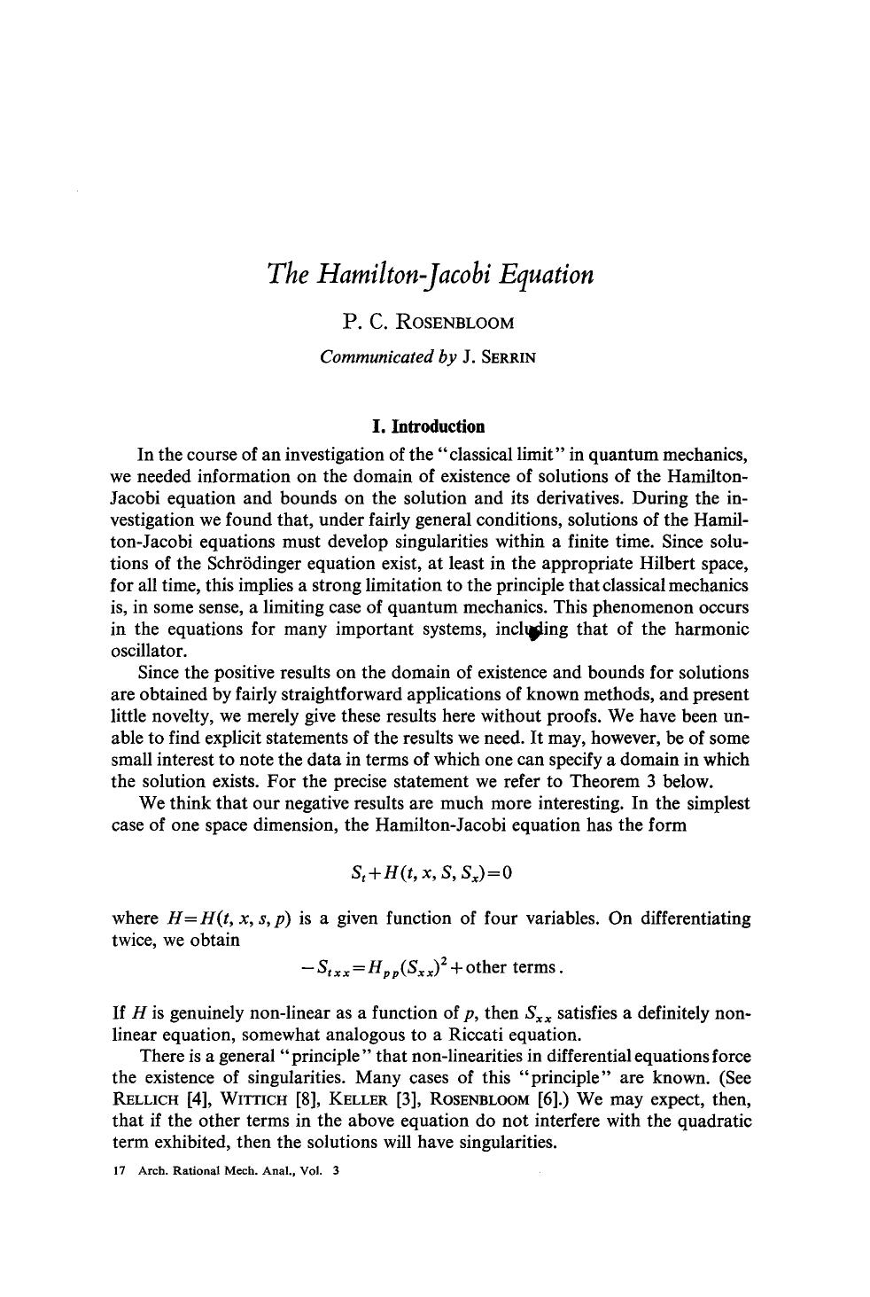 The Hamilton-Jacobi equation by Unknown