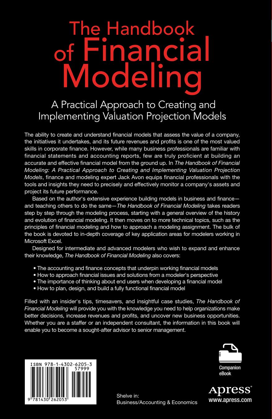 The Handbook of Financial Modeling by Jack Avon