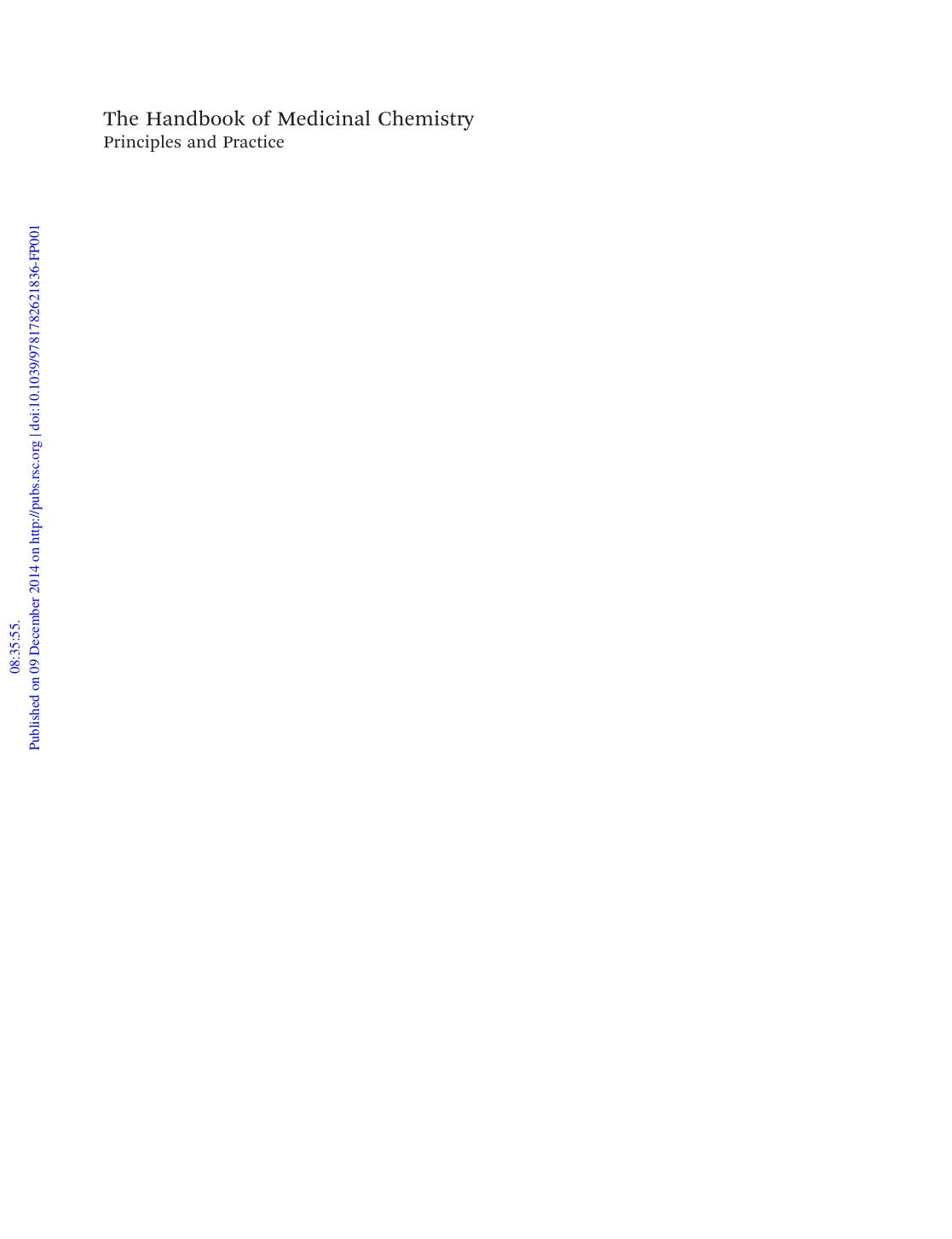 The Handbook of Medicinal Chemistry by Principles & Practice (2014)
