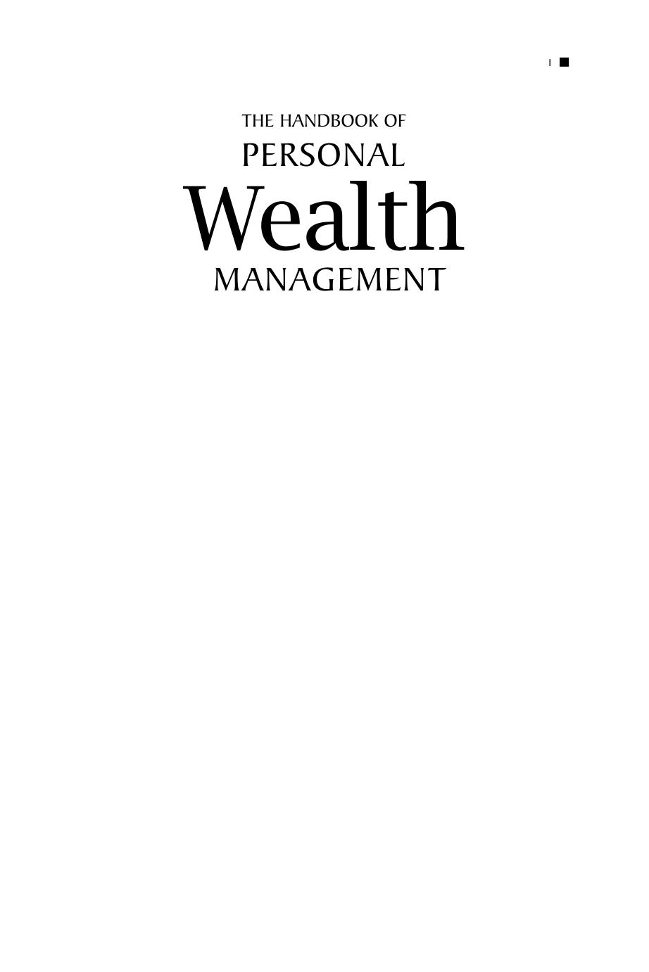 The Handbook of Personal Wealth Management: How to Ensure Maximum Investment Returns with Security by Jonathan Reuvid Jonathan Reuvid