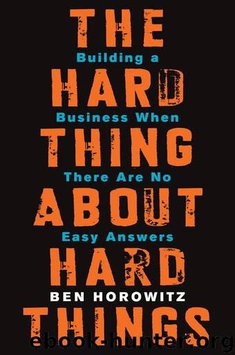 The Hard Thing About Hard Things: Building a Business When There Are No Easy Answers by Horowitz Ben
