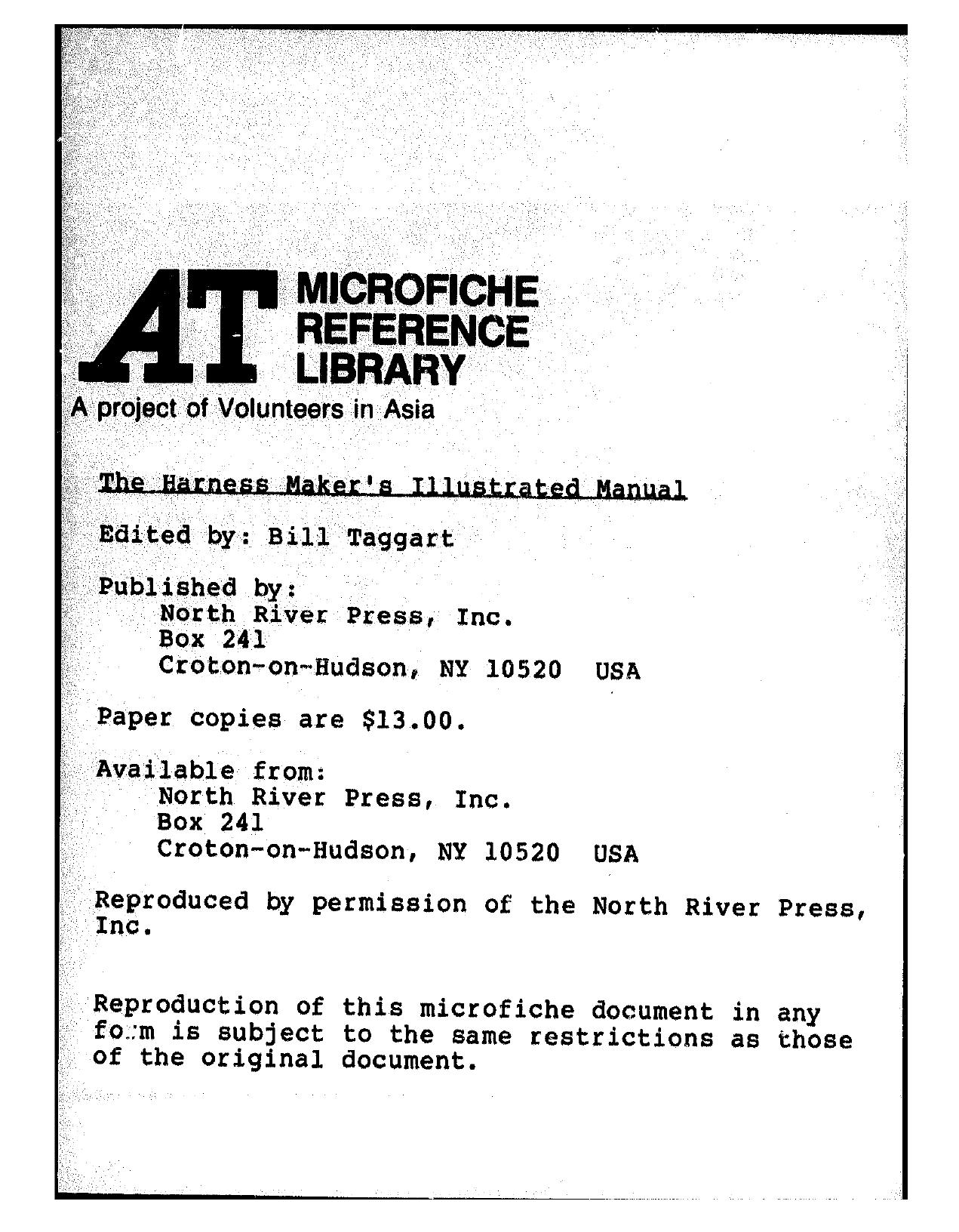 The Harness Makers Illustrated Manual by User