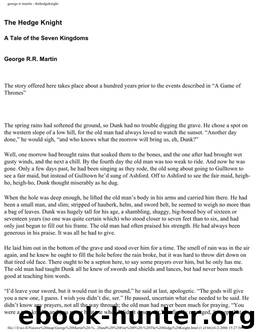 The Hedge Knight (Dunk & Egg 01) by George R.R. Martin