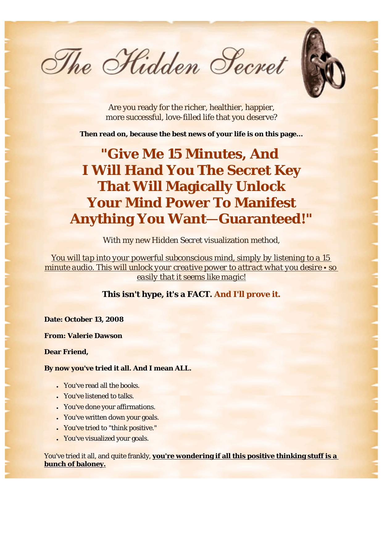 The Hidden Secret. by Best of Kuszter's Collection