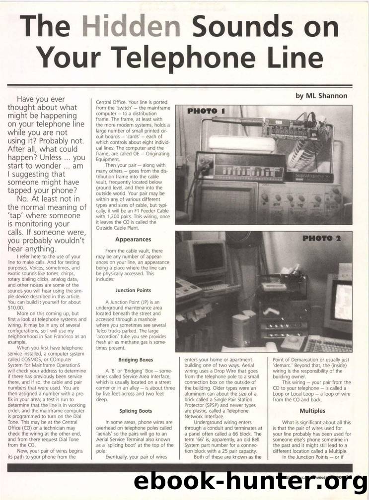 The Hidden Sounds On Your Telephone Line by Unknown