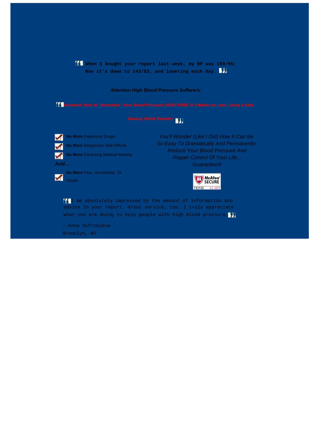 The High Blood Pressure Remedy Report -High Conversion Rates- by Best of Kuszter's Collection