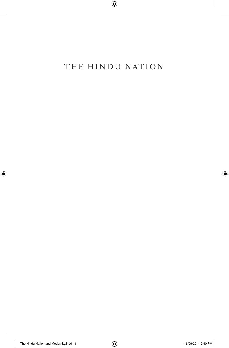 The Hindu Nation: A Reconciliation with Modernity by MK Raghavendra