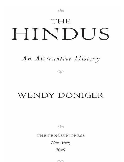 The Hindus by Wendy Doniger