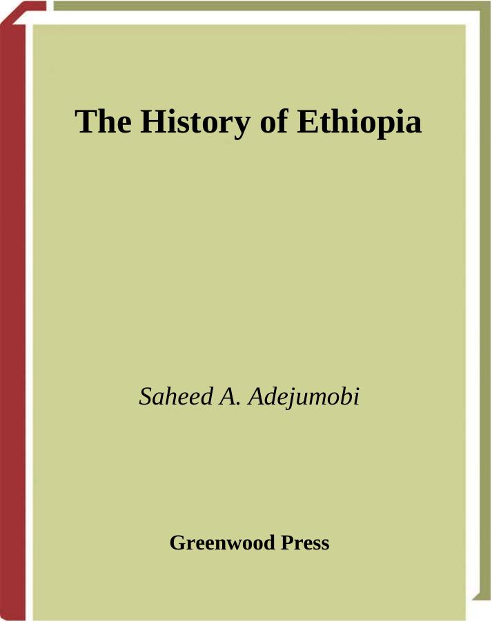 The History of Ethiopia by Saheed A. Adejumobi