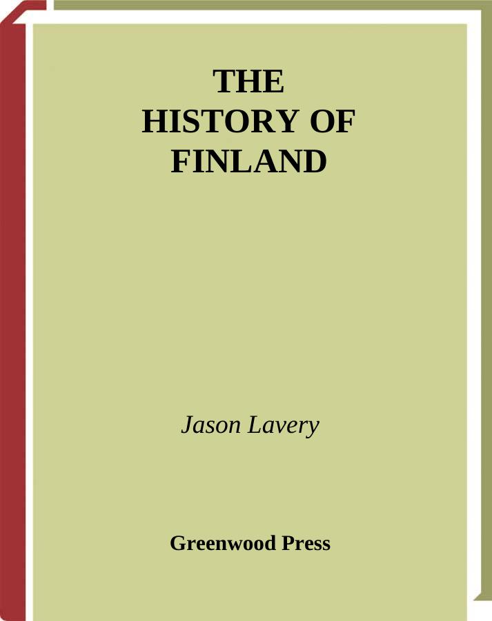 The History of Finland by Jason Lavery