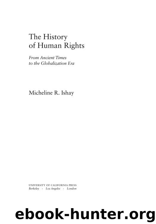 The History of Human Rights by Ishay Micheline;