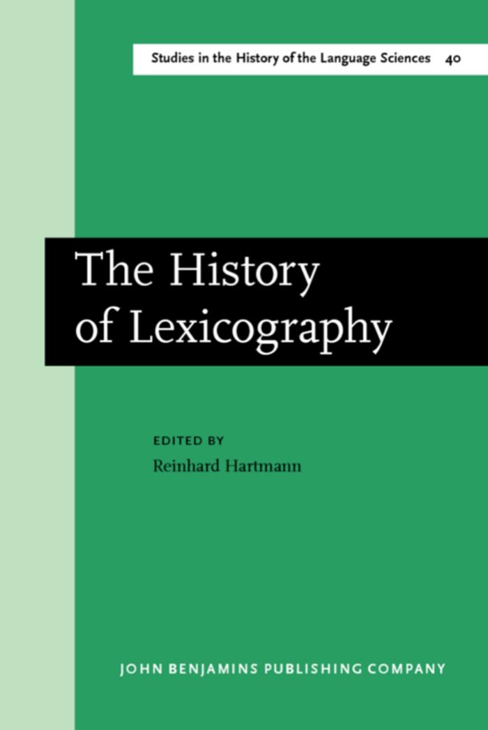 The History of Lexicography by R.R.K. Hartmann