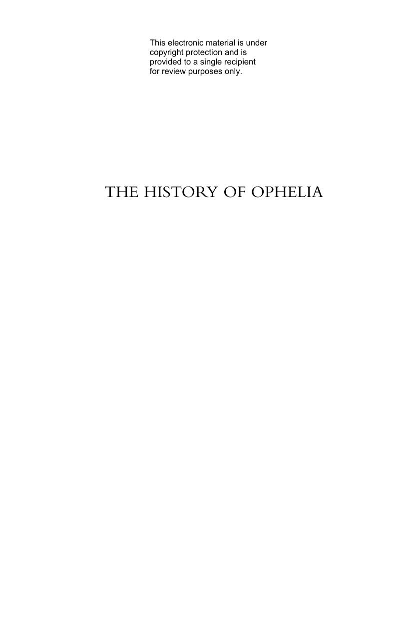 The History of Ophelia by Sarah Fielding Peter Sabor