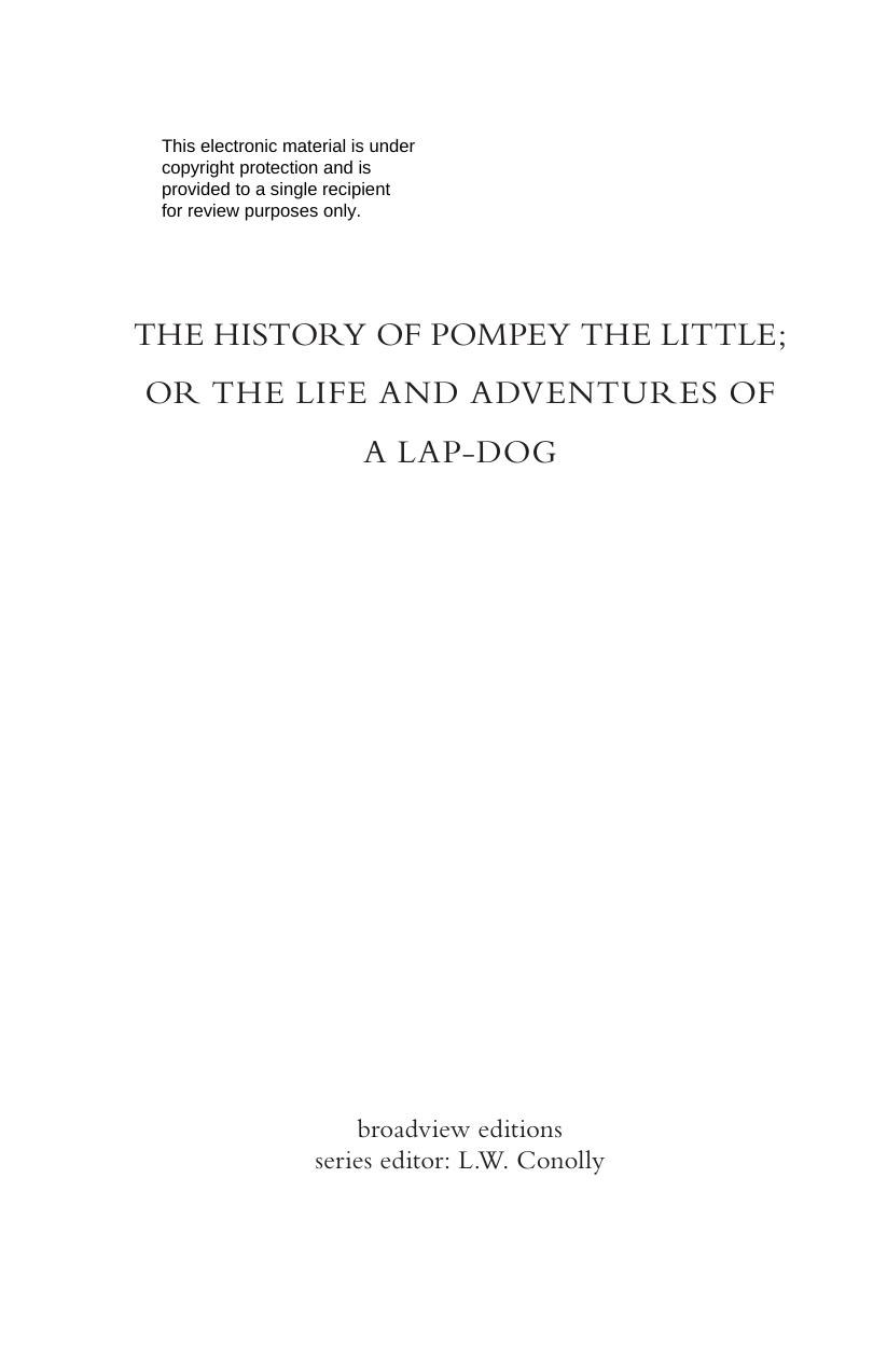The History of Pompey the Little Or, Life and Adventures of a Lap-Dog by Francis Coventry Nicholas Hudson