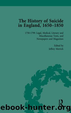 The History of Suicide in England, 1650â1850, Part II vol 6 by unknow