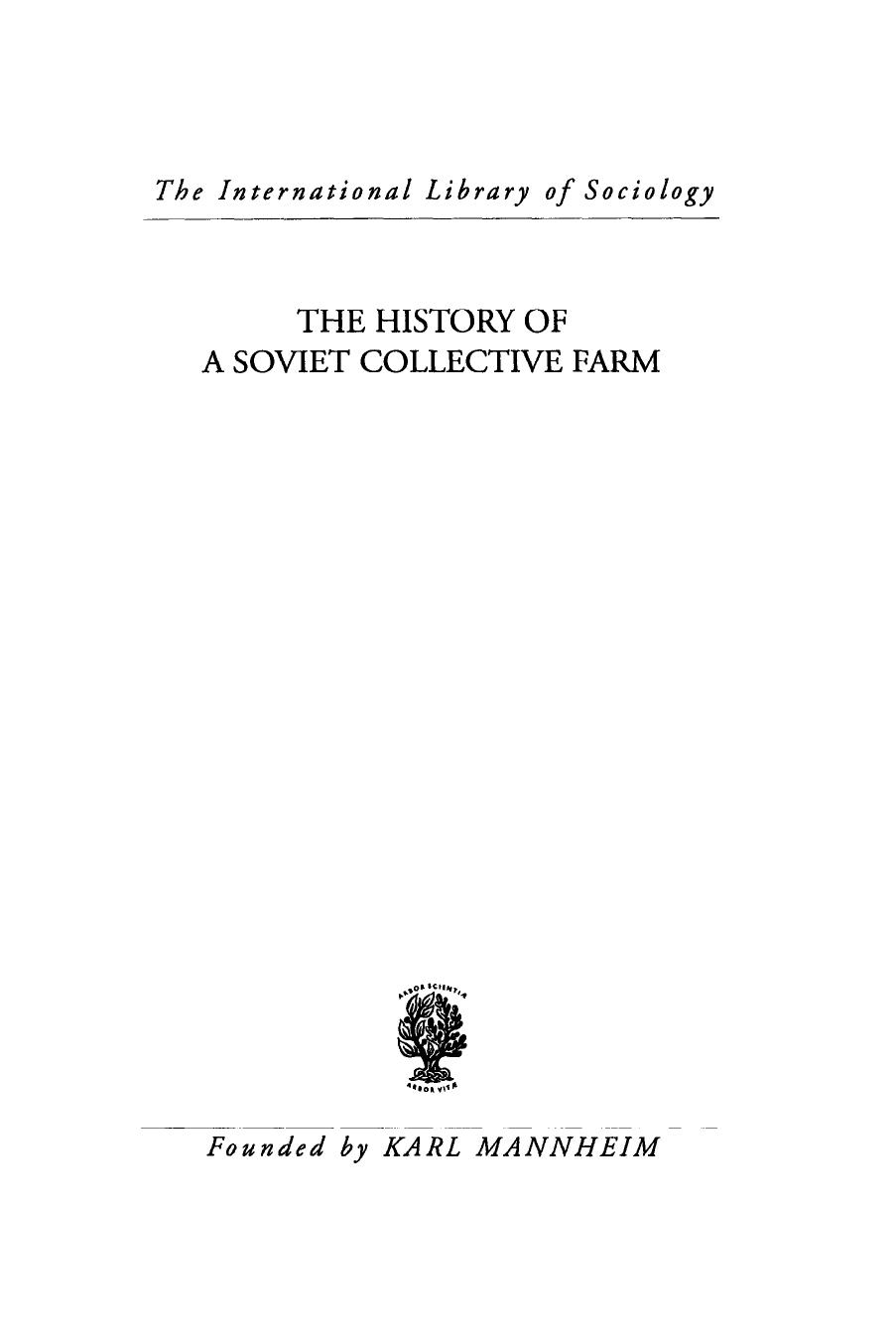 The History of a Soviet Collective Farm by Fedor Belov